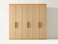 Armadio-Legno-Metallo-240x60x200 cm-Rovere naturale-Moderno contemporaneo