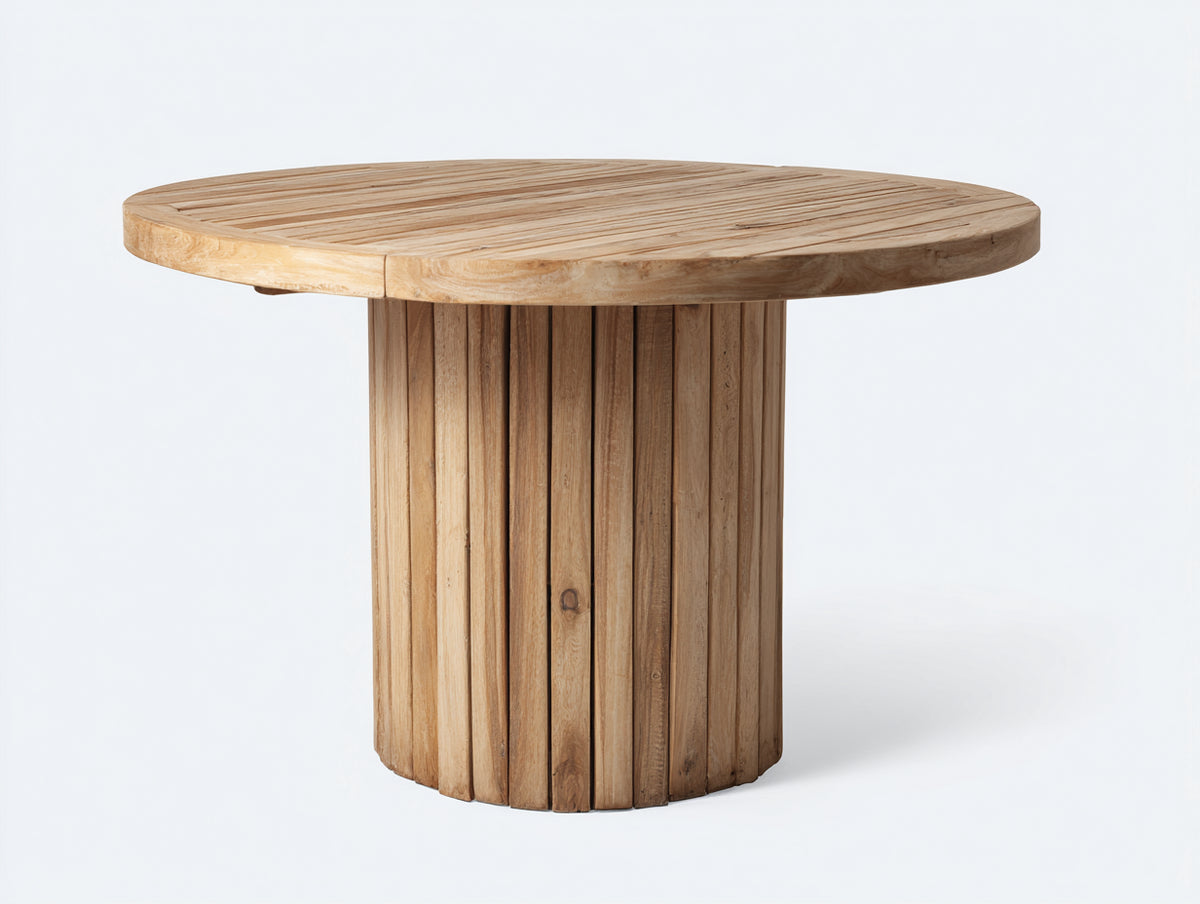 Tavolo da giardino - Legno - 120x120x75 cm - Naturale - Stile moderno