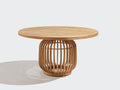 Tavolo da giardino - Bambù-Rattan - 120x120x75 cm - Naturale - Stile boho