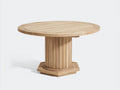 Tavolo da giardino - Legno - 128x128x75 cm - Naturale - Stile moderno