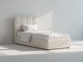 Letto singolo - Tessuto - 210x105x110 cm - Beige - Design moderno