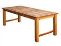 Tavolo da giardino - Legno - 220x100x75 cm - Naturale - Stile rustico
