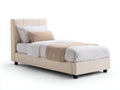 Letto singolo - Tessuto - 205x105x105 cm - Beige chiaro - Design moderno