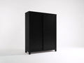 Armadio-Legno-120x55x180 cm-Nero-Moderno minimalista