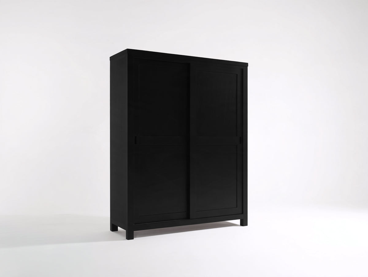 Armadio-Legno-120x55x180 cm-Nero-Moderno minimalista