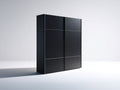 Armadio-Legno-Metallo-180x60x200 cm-Nero-Moderno minimalista