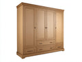 Armadio-Legno-Metallo-220x60x210 cm-Rovere chiaro-Classico
